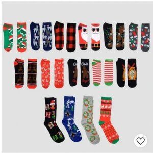 Christmas 15 Days of Socks Advent Calendar  15 Pair Mens Socks) NIB
